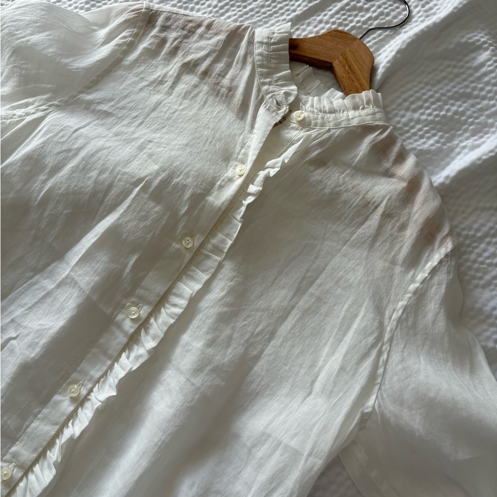 Trovata White Cotton Ramie Coastal Shirt - Picture 4 of 12